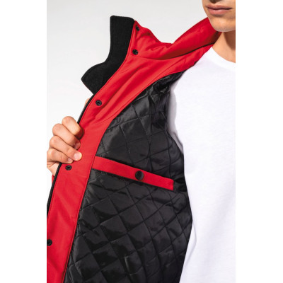 Men's hooded softshell lined parka